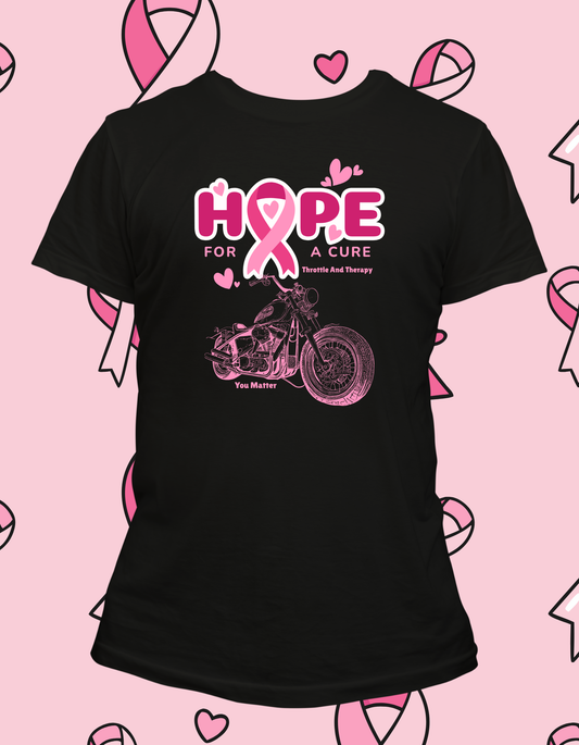 Hope For A Cause (black) - Breast Cancer Awareness Month Shirt