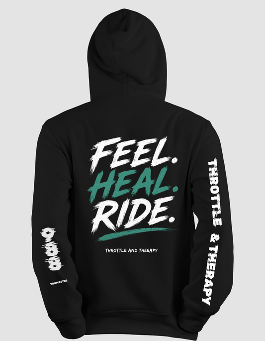 Feel. Heal. Ride - Mental Health Awareness Month Hoodie