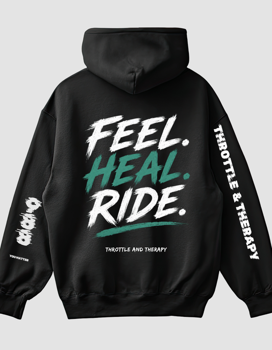 Feel. Heal. Ride - Mental Health Awareness Month Hoodie